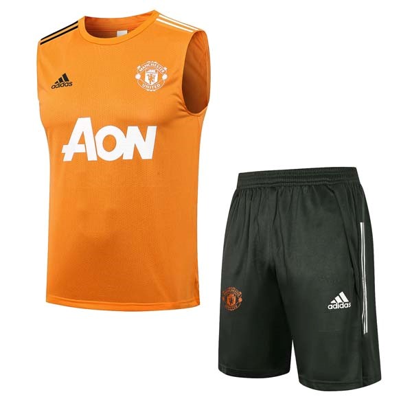 Camiseta Manchester United Sin Mangas Conjunto Completo 2022 Naranja